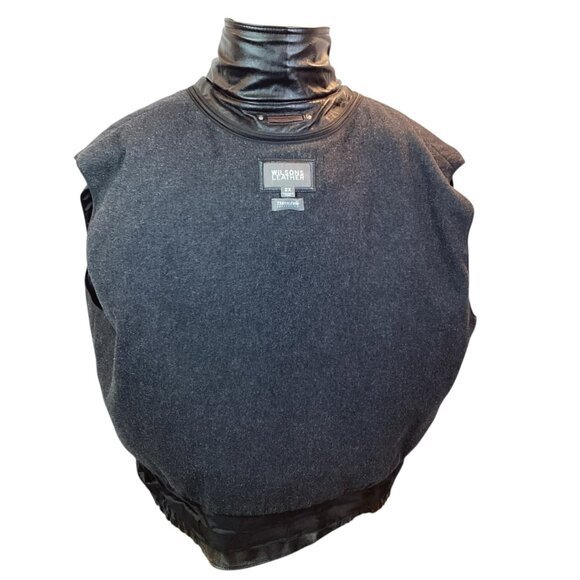 Wilsons Leather Black Leather Mens 2X Moto Jacket With Zip Out Thinsulate Insula - Picture 16 of 16